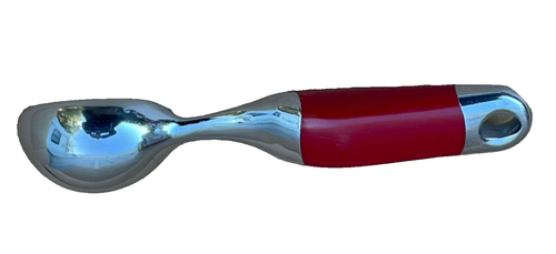 KitchenAid Stainless Steel Large Ice Cream Scooper 9” Red Handle Heavy Duty - Picture 5 of 6