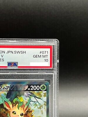 PSA 10 Leafeon V 071/069 SR SA Eevee Heroes Alt Art 2021 PSA 10 Leafeon V 071/069 SR SA Eevee Heroes Alt Art 2021