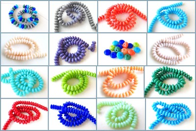 Glasperlen Linsen Abacus 4x8mm 70 Stück Farbauswahl SERAJOSY 