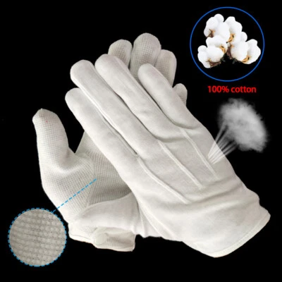 PURE WHITE WAITERS GLOVES,SERVING,KITCHEN,CATERING,FOOD, FANCY DRESS,HALLOWEEN