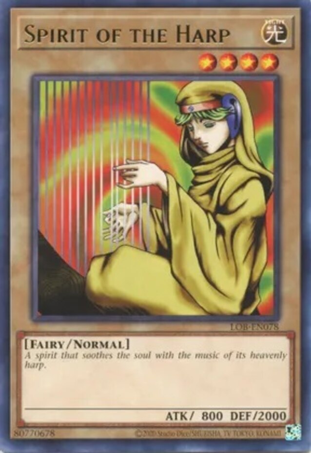 Spirit of the Harp - LOB-EN078 - Rare - Unlimited 25th Anniversary Edition x1 -