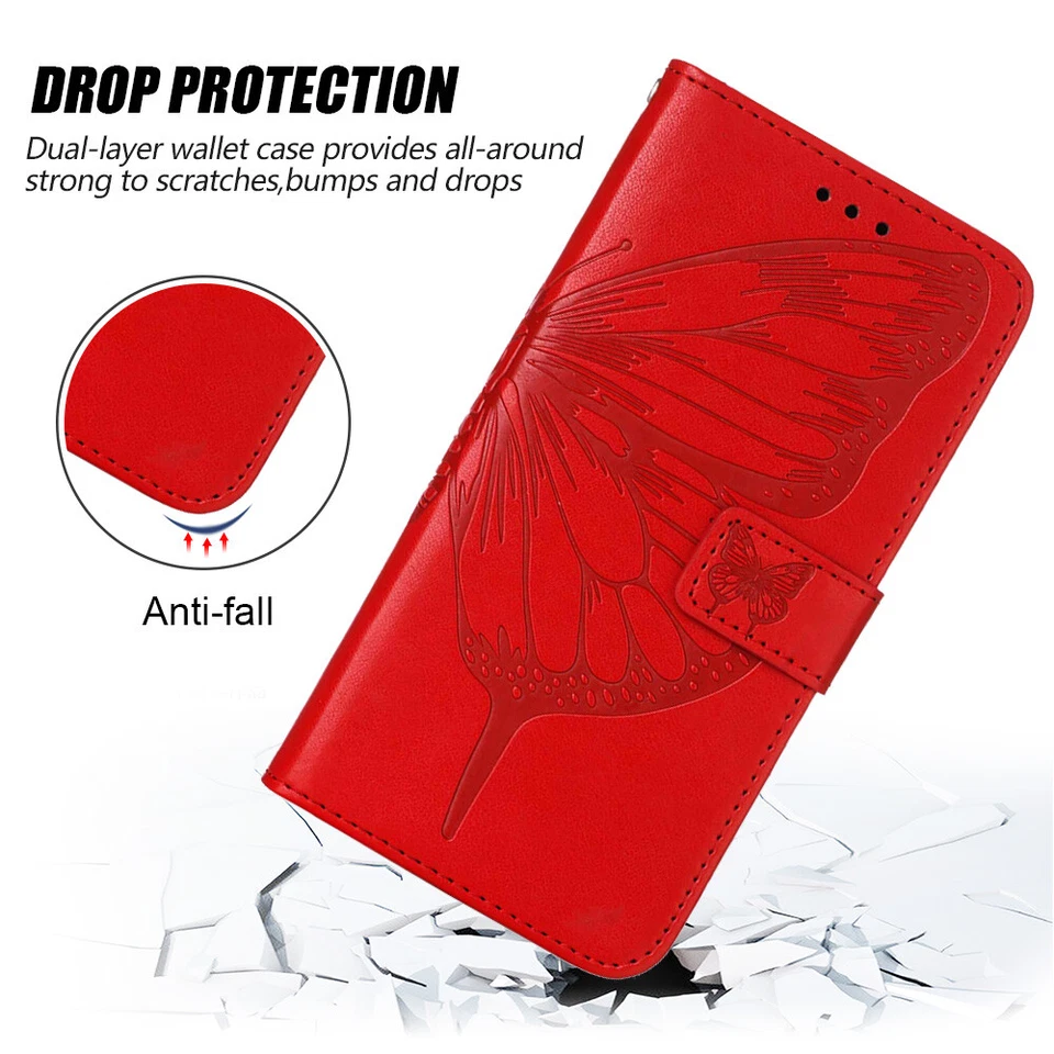 Phone Case Cover for Nokia G100 C30 G50 Butterfly Pattern PU Leather Wallet Case - Image 2 of 4