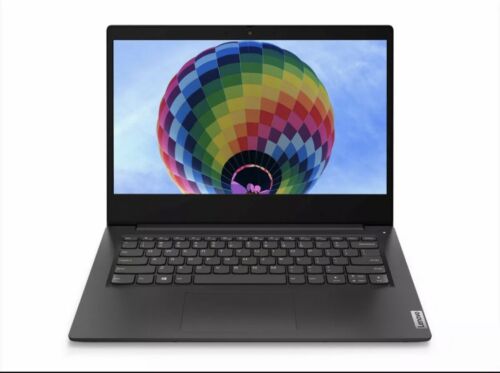 NEW Lenovo IdeaPad 3 14" HD Pentium Gold 4GB RAM 128GB SSD Windows 10 Black - Picture 1 of 9