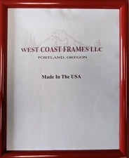 5926 Red Mica Wood Picture Frame - Clear Glass