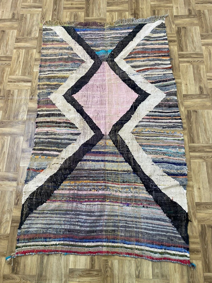 Solid Moroccan Premium Unique Runner Living Room Rug Shaggy Natural Area 4x7 ft - Image 2 of 4