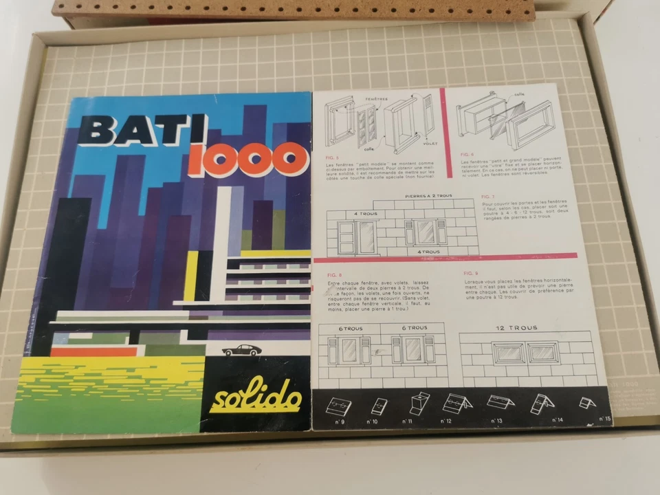 ANCIEN JEU SOLIDO CAR VOITURE MINIATURE BATI 1000 BOITE NOTICE DINKY COFFRET B12 - Photo 3/4