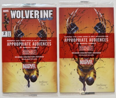 Wolverine Revenge # 2 Red Band - Trade & Virgin Variant Set - Tyler Kirkham OVP