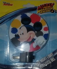 MICKEY Night Light Disney 3W LED Wall Plug - On / Off Switch NEW 