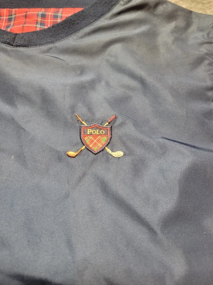 Chaleco de golf Polo Ralph Lauren para hombre talla L reversible azul rojo a cuadros  Foto 2 de 4