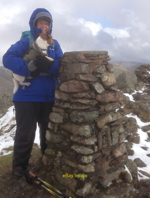 Photo 12x8 Red Screes Trig Point Flush Bracket S5639 Rydal  c2016