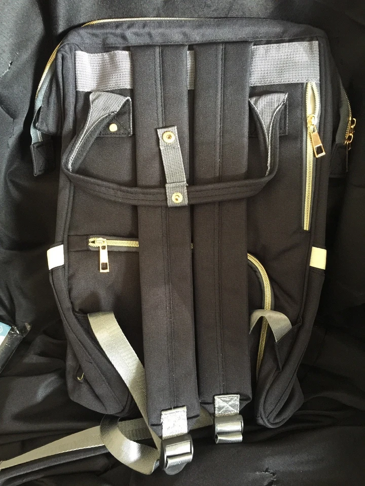 Bolsa de Pañales Mochila Viaje Grande Amplio Bolso de Hombro Organizador Foto 2 de 2