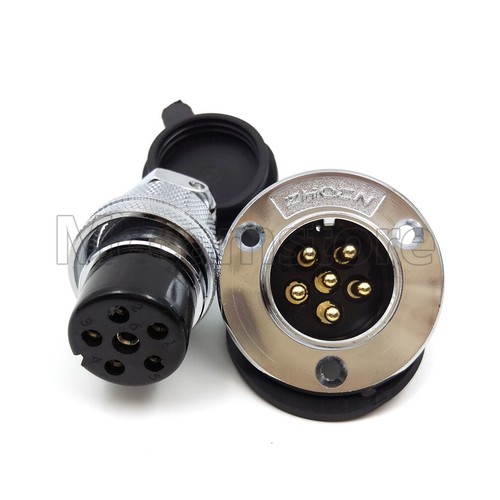 GX25 Aviation Plug 6 pin 25mm Metal Male+Female Panel Cable Connector - Picture 9 of 9