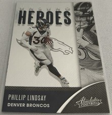 2020 Panini Absolute Football Phillip Lindsay Denver Broncos Unsung Heroes #UHPL