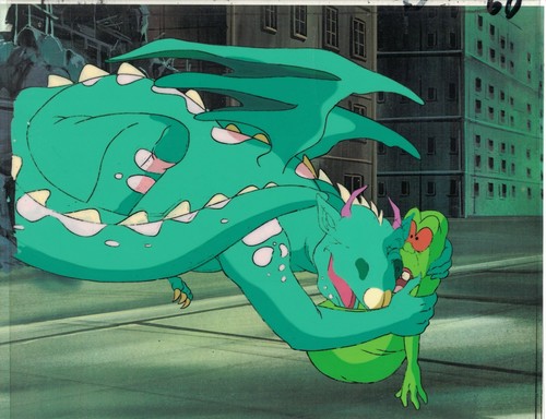 THE REAL GHOSTBUSTERS Animation Cel from SURELY YOU JOUST Slimer & Dragon - 第 1/8 張圖片