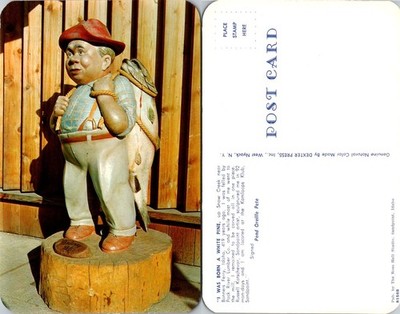 Pend Oreille Pete Sandpoint Idaho Wood Carving Postcard Dexter Press Unposted