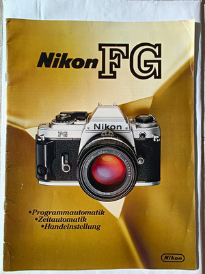 Nikon FG Werbeprospekt Prospekt Werbebroschüre (Deutsch)