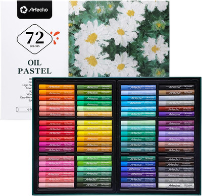 Ölpastelle Set 72 Farben, weiche Ölpastelle für Kunst Malerei, Zeichnung, Blendi