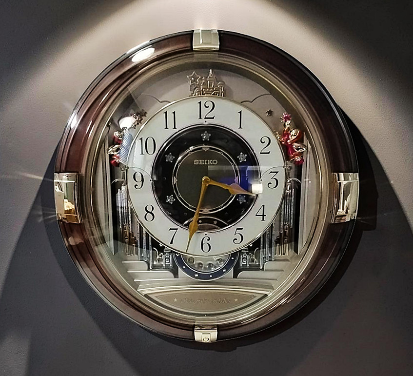 Seiko Melodies In Motion "Trumpeting Angels"  Wall Clock - W