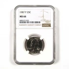 1987 P Washington Quarter MS 66 NGC Clad 25c Uncirculated SKU:I9513