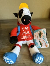 Chik-Fil-A Cow 9" Plush Traveller Hiker Camper Red Hoodie "Eat Mor Chikin" B9
