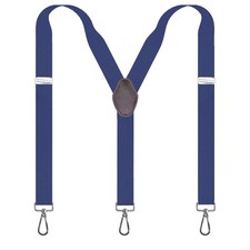 Y-Back Suspenders 1.4'' Heavy Duty Braces 3 Swivel Hooks on Belt Loops