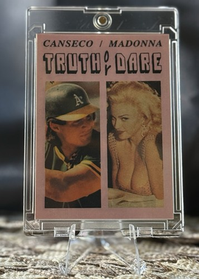 #ad Jose Canseco Madonna Truth or Dare Novelty Promo Card 1991 Broder Rare Oddball $3.25