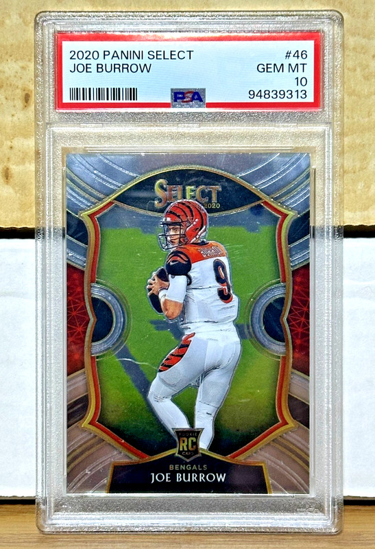2020 PANINI SELECT JOE BURROW #46 ROOKIE CINCINNATI BENGALS PSA GEM MINT 10