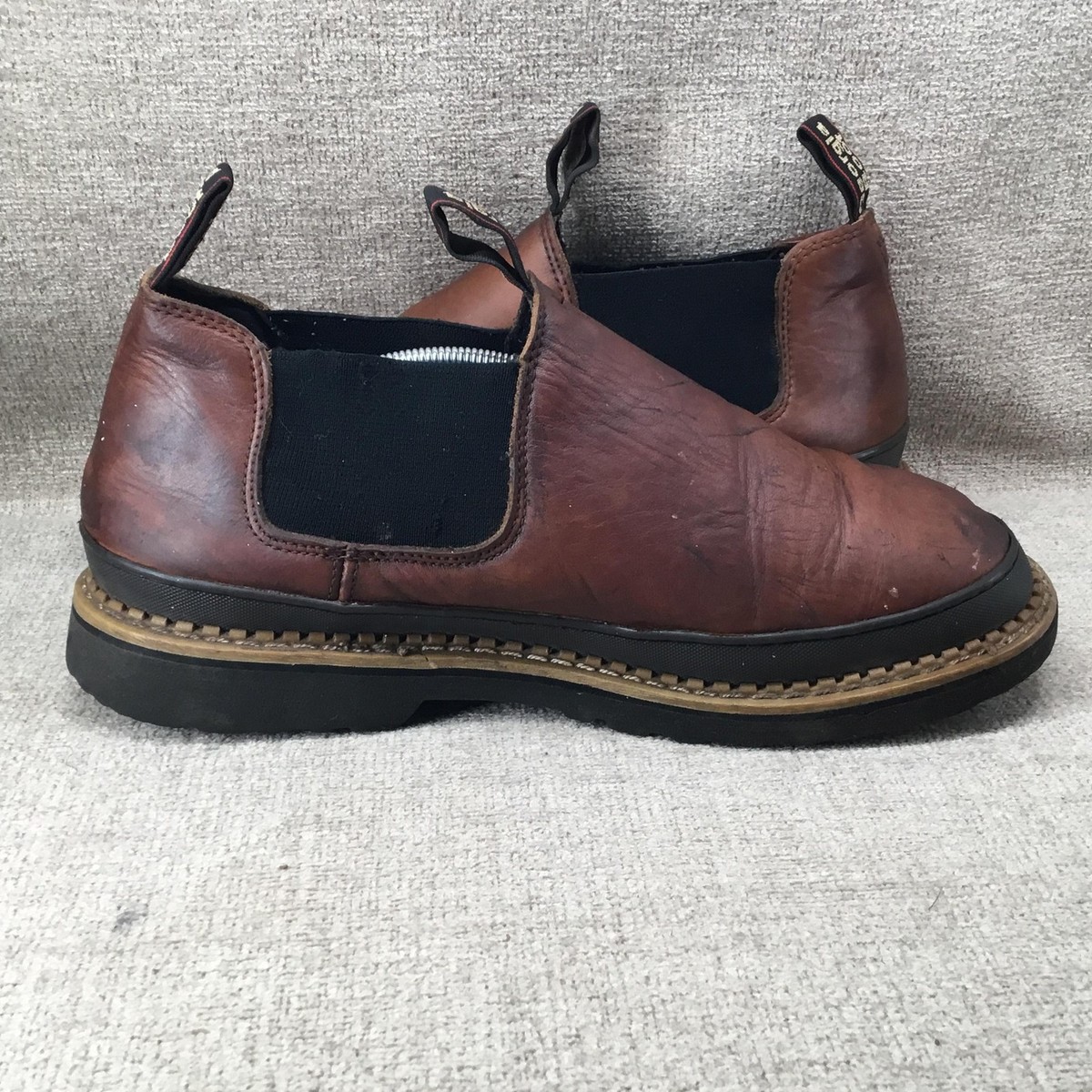 Georgia Boot Men\'s Brown Leather Slip-On Romeos Georgia Boot Men main image 3