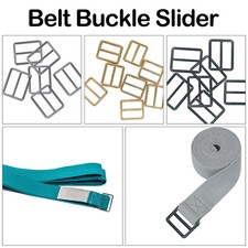 Metal Tri Glide Slider Buckle 3 Bar Strap Adjuster 20&ndash;50mm for Bags Belts Collar