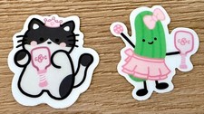Pickleball Cat  Pickle Stickers