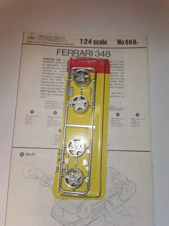 Ferrari 348 tb Italeri  No. 668  1:24   ISSUES   transparencies  missing + box - Immagine 2 di 4