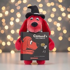 NWT Kohls Clifford The Big Red Dog Plush Book "Clifford's Halloween" 11 Inches