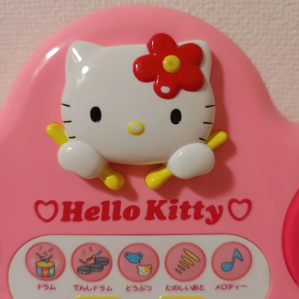Hello Kitty Electronic Drum Toy Sanrio Japan w/ Box & Sticks – Tested Works Cute - Image 3 of 4