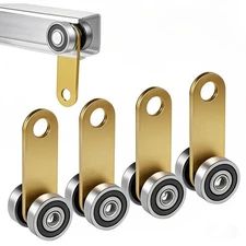 2 Wheel Trolley Assembly Rollers, Trolley Roller for Use with 1-5/8" Wide and...