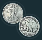 1937 P Walking Liberty Half Dollar - 90% Silver - Very Fine Condition