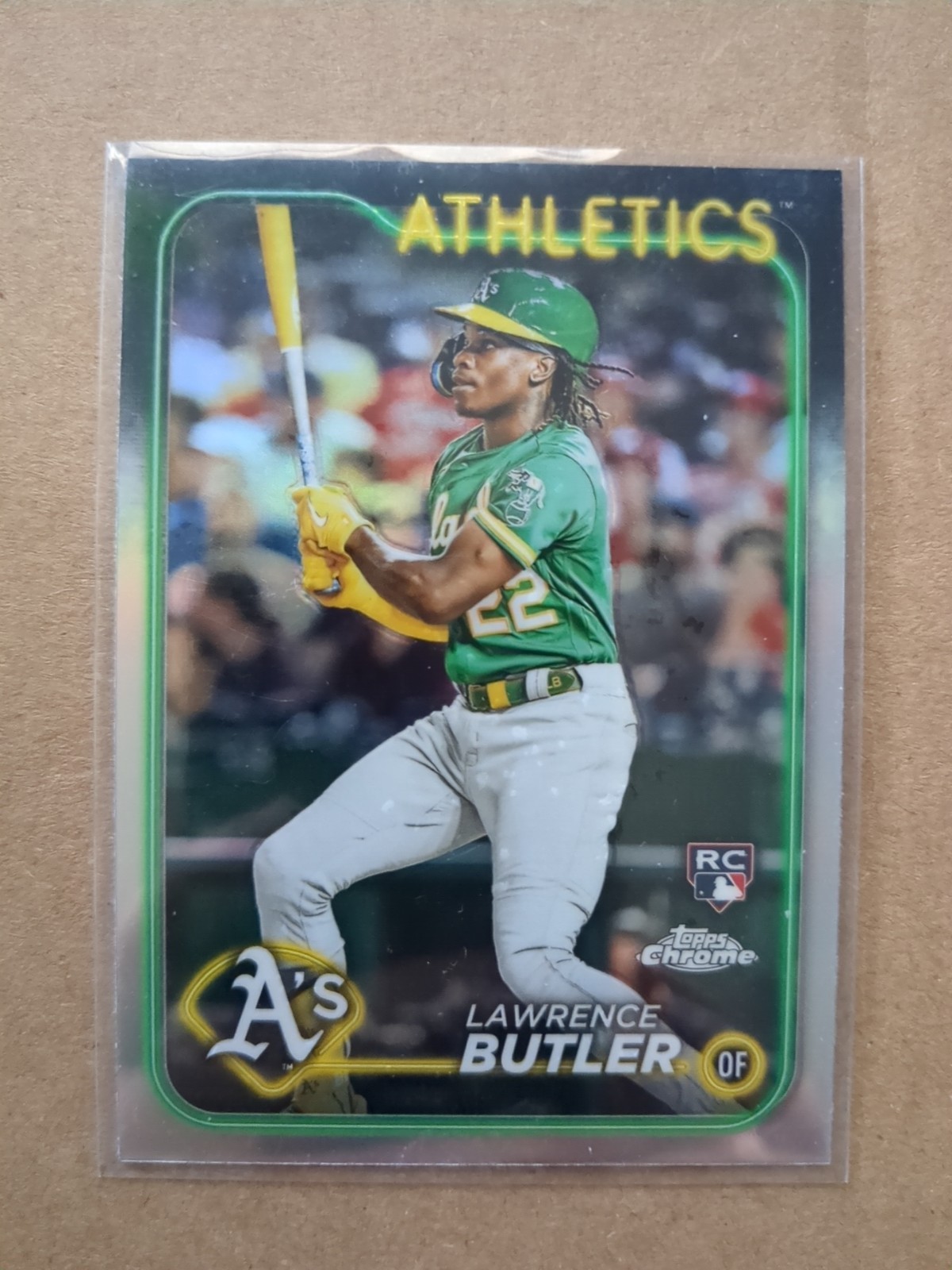 Lawrence Butler 2024 Topps Chrome Refractor Rookie Card RC A's #5 Athletics