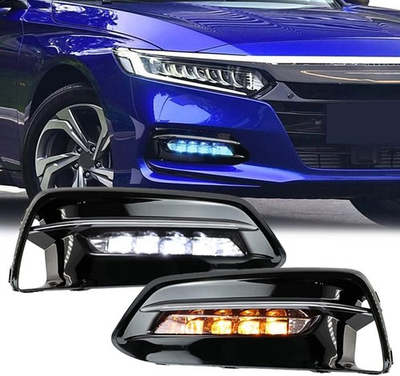 #ad LED Fog Light For Honda Accord 2018 2019 2020 Daytime Running Lights with Amber $149.99