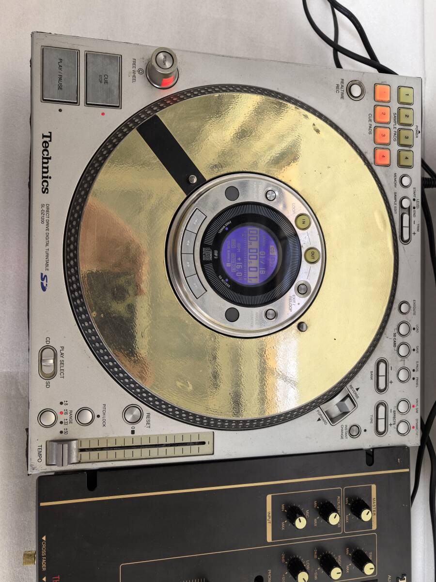 Technics SL-DZ1200 CDJ Pair w/SH-EX1200 Mixer Gold Edition Tested