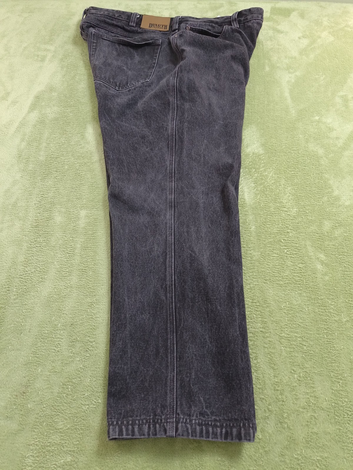 Duluth Trading Company Jeans Men's 40x30 Black Denim Straight Flex image 4