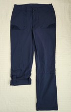 Size 6 COLUMBIA PFG Convertible Pants Roll Tab Stretch Navy Blue