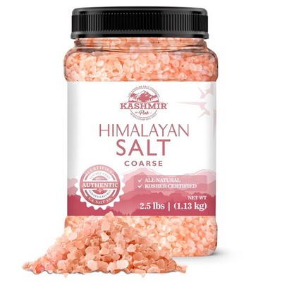 LA SALT CO Kashmir 2.5 Lbs Pink Himalayan Salt Jar, 40 Ounce (Pack of 1) 
