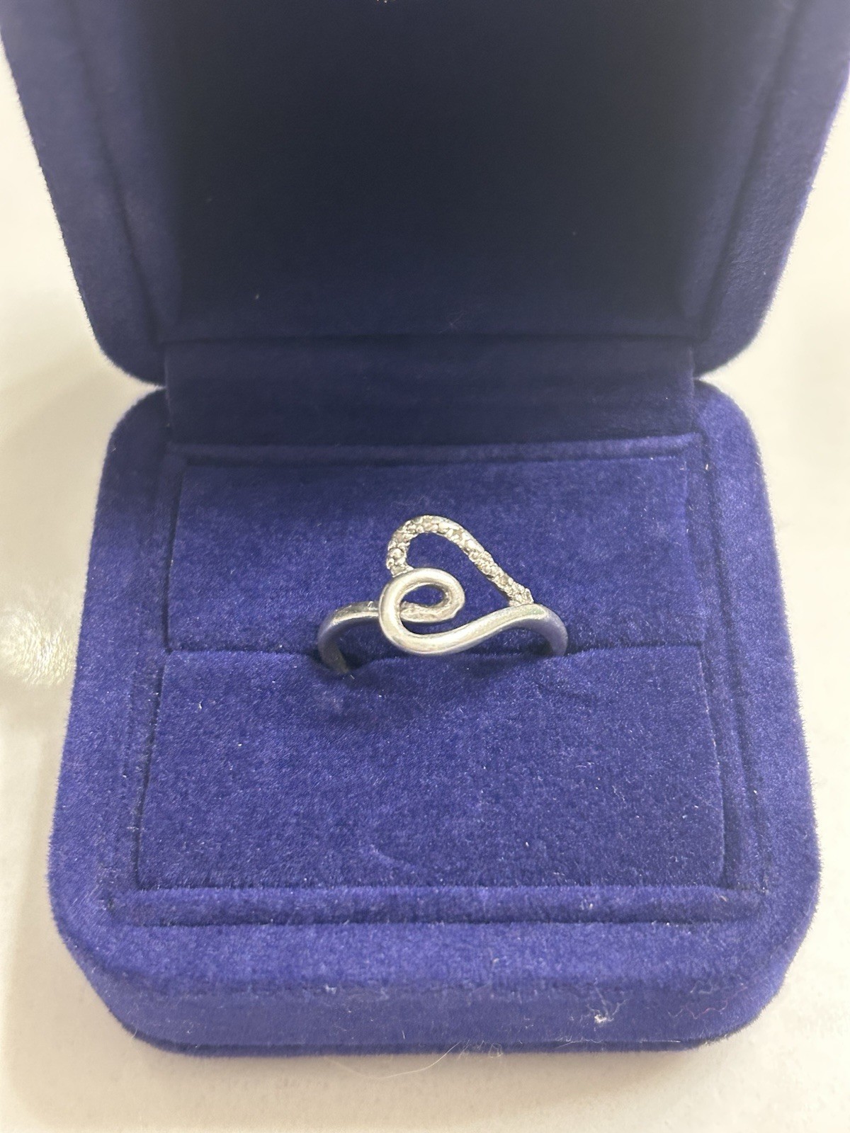 Infinity Sterling Silver Heart Ring - image 1