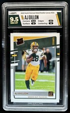 2020 Panini Donruss AJ Dillon Rookie RC #324 Packers HGA 9.5