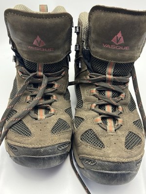 VASQUE 7190 Breeze III GTX Mens Sz 9.5 M Hiking Boots Vibram Sole Brown Lace Up