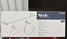 Style Selections 3-Piece Bailey Chrome Finish Bathroom Hardware Set