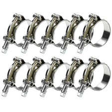 10pack T Bolt Hose Clamp 40-46mm For 1.25 Hose Id Stainless Steel Radiator H... 10pack T Bolt Hose Clamp 40-46mm For 1.25 Hose Id Stainless Steel Radiator H...