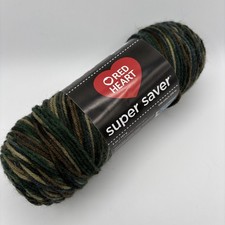 Red Heart Super Saver Yarn 0971 Camouflage 1 Skein 5 Oz 236 Yds NEW