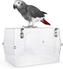 Large Bird Bath for Cage, Parrot Bath for Parakeet, African Grey, Amazon, Conure