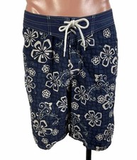 Vintage Op Ocean Pacific Surf Board Shorts Swim Trunks Mens 36 Floral 100 Nylon