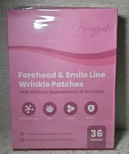 Bayside Forehead & Smile Line Wrinkle Patches, 36 Patches 01/2028 NEW & Sealed